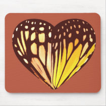 Butterfly Heart mousepads by Suzettas Butterfly Heart mousepads