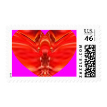 Butterfly heart   -  Red Glamour postage