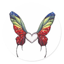 Butterfly Heart stickers by fstasu54 Butterfly Heart stickers