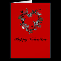 Butterfly Heart Valentine's card cards