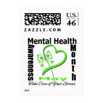 Butterfly Heartt - Mental Health Awareness Month Postage Stamp