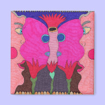 Butterfly--Heres Looking At You! magnets