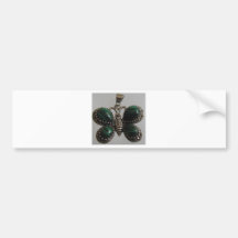 butterfly image green bumper stickers