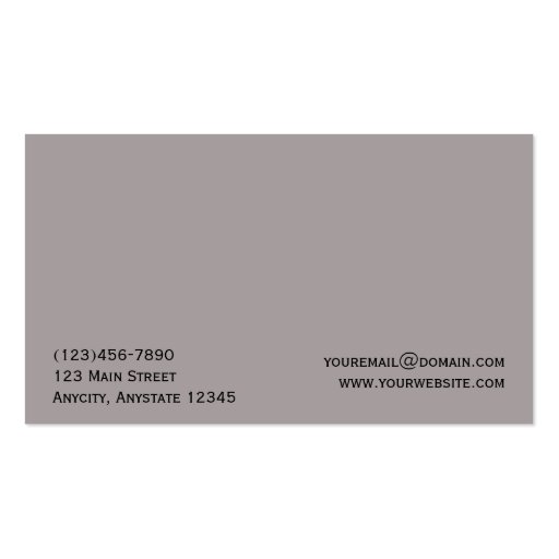 Butterfly in Black and Grey Business Card (back side)