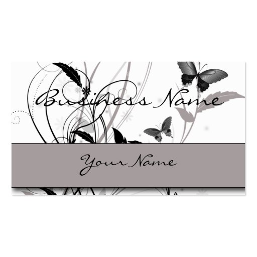 Butterfly in Black and Grey Business Card