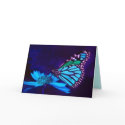 Butterfly in Blue Light Love Card by elenaind Butterfly in Blue Light Love Card