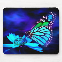 Butterfly in Blue Light Mousepad by elenaind Butterfly in Blue Light Mousepad