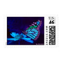 Butterfly in Blue Light Stamp by elenaind Butterfly in Blue Light Stamp