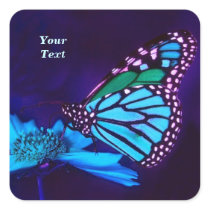 Butterfly in Blue Light Sticker