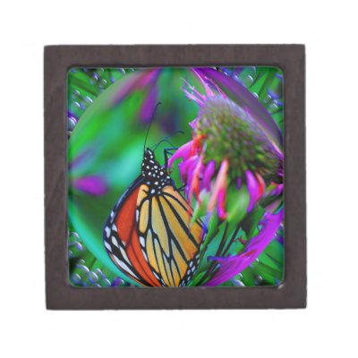 Butterfly In Bubble Nature Fantasy Art Gift Box Premium Trinket Box