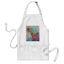 BUTTERFLY IN GOLD SPARKLES APRON