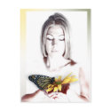 Butterfly in hand postcards