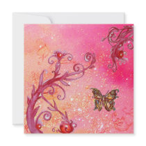 BUTTERFLY IN SPARKLES 2 , bright pink ,red invitations by bulgan_lumini BUTTERFLY IN SPARKLES 2 , bright pink ,red invitations
