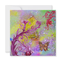 BUTTERFLY IN SPARKLES 2 bright purple yellow red invitations by bulgan_lumini BUTTERFLY IN SPARKLES 2 bright purple yellow red invitations