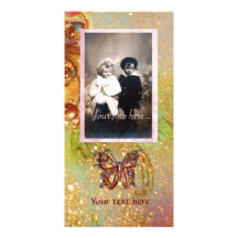 BUTTERFLY IN SPARKLES PERSONALIZED PHOTO CARD
