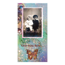 BUTTERFLY IN SPARKLES PERSONALIZED PHOTO CARD
