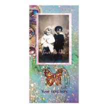 BUTTERFLY IN SPARKLES PERSONALIZED PHOTO CARD
