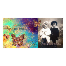 BUTTERFLY IN SPARKLES PHOTO CARD TEMPLATE