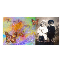 BUTTERFLY IN SPARKLES PHOTO CARD TEMPLATE