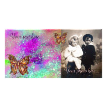 BUTTERFLY IN SPARKLES PHOTO CARD TEMPLATE
