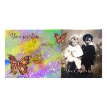 BUTTERFLY IN SPARKLES PHOTO GREETING CARD