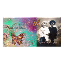 BUTTERFLY IN SPARKLES PHOTO GREETING CARD