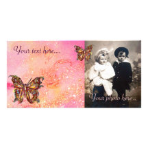 BUTTERFLY IN SPARKLES PHOTO GREETING CARD