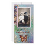 BUTTERFLY IN SPARKLES PERSONALIZED PHOTO CARD