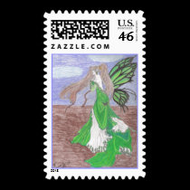 Butterfly In The Clouds postage