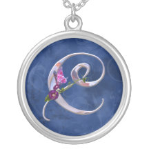 Butterfly Initial C Pendants