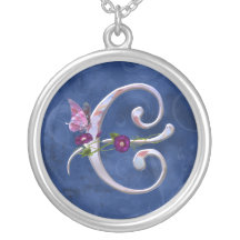Butterfly Initial E Jewelry