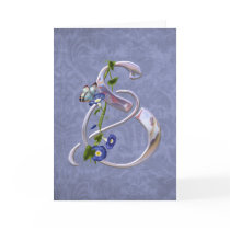 Butterfly Initial S Card