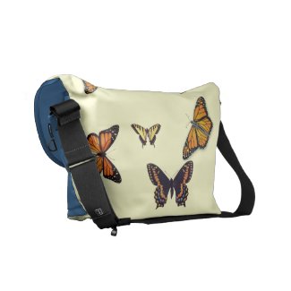 Butterfly Internet Cafe Messenger Bag
