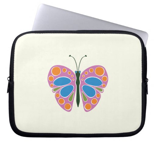 Butterfly Jam Pink Laptop Computer Sleeve