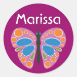 Butterfly Jam Round Stickers
