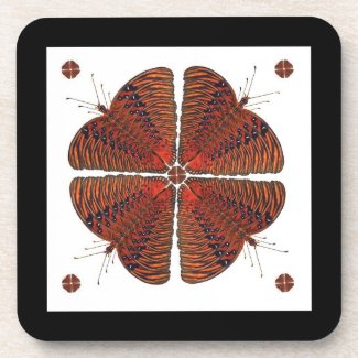 Butterfly Kaleidoscope Square Coaster