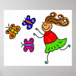 Butterfly Kid Posters