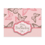 Butterfly Kisses Birthday Postcard II