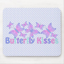Butterfly Kisses - Blues mousepads
