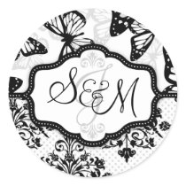 Butterfly Kisses Bold Monogram Sticker