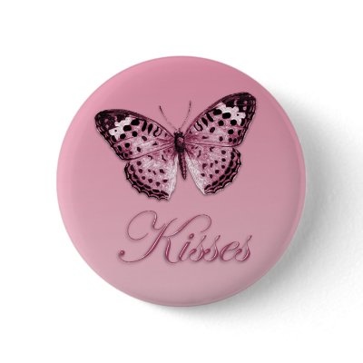 Butterfly Kisses Button by mariannegilliand