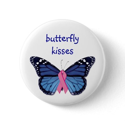 Butterfly Kisses Button by tomkatx2