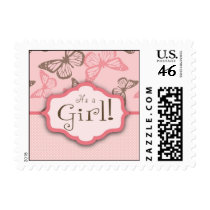 Butterfly Kisses Girl Stamp 2