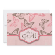 Butterfly Kisses Invitation Card