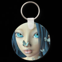 Butterfly Kisses keychain by crazyjane Butterfly Kisses keychain