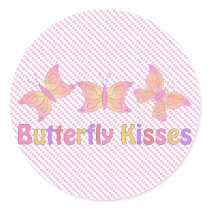 Butterfly Kisses Pinks stickers by naturetees Butterfly Kisses Pinks stickers