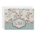 Butterfly Kisses Retro Invitation Card invitation
