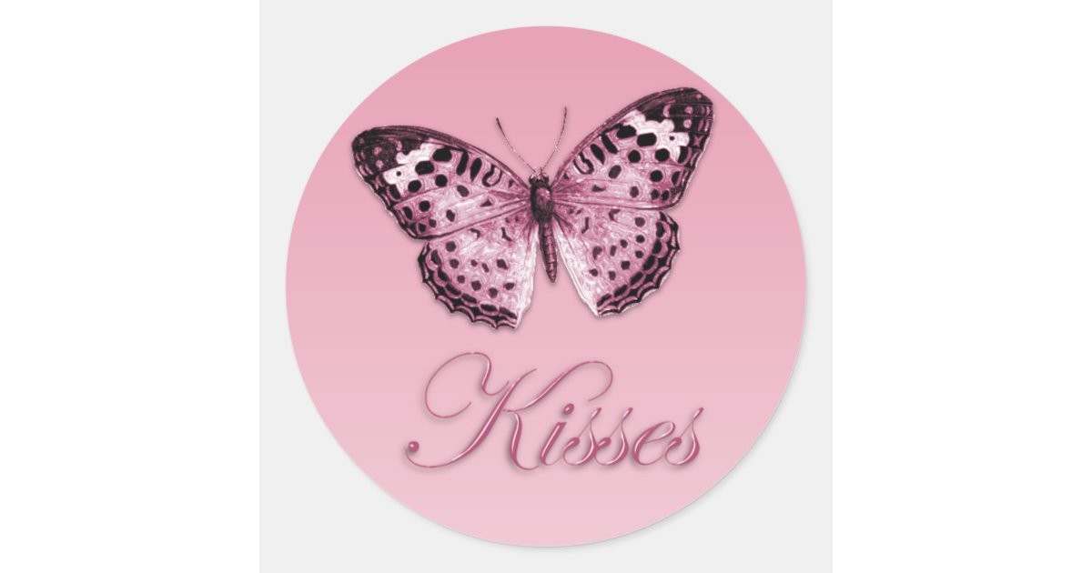 Butterfly Kisses Sticker Zazzle