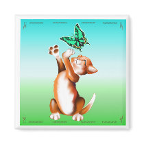 Butterfly Kitten Magnet by Lotacats Butterfly Kitten Magnet