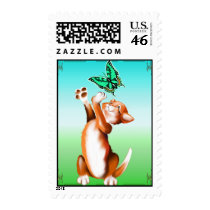 Butterfly Kitten Postage postage by Lotacats Butterfly Kitten Postage postage